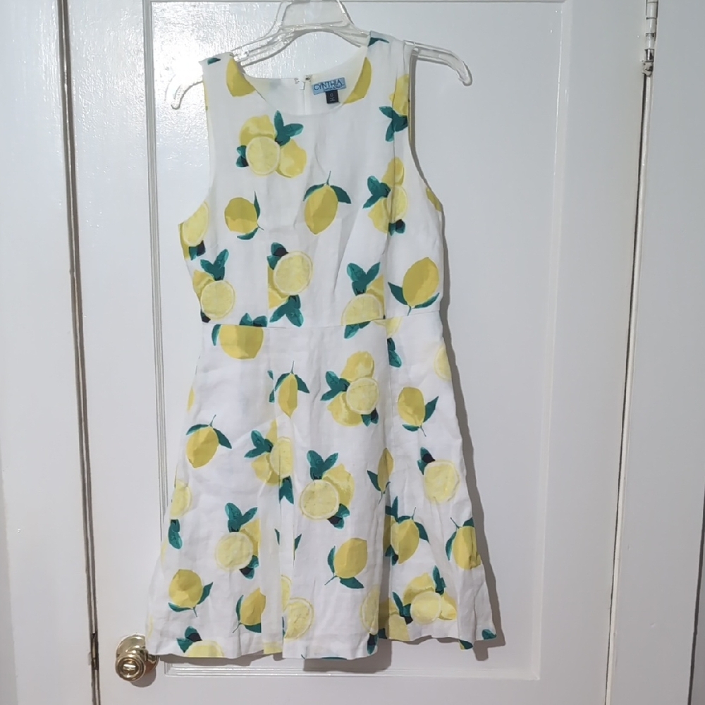 Cynthia Rowley Yellow Green Halter Midi Sundress